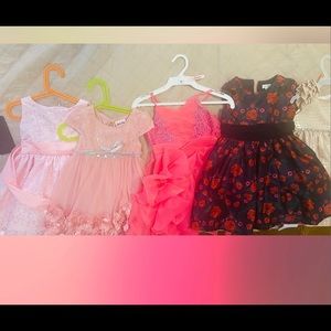 Lot of  5 2T-3T girl party dresses